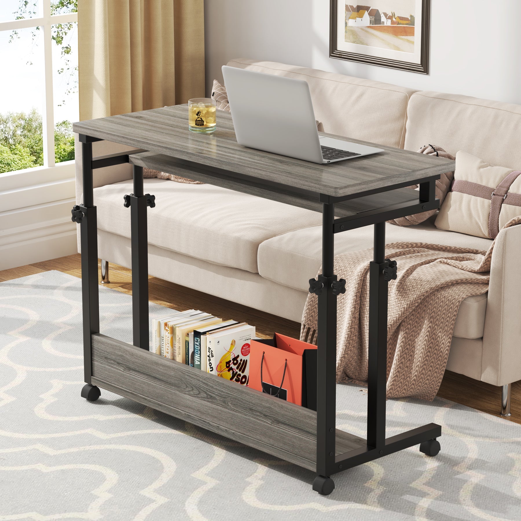 Tribesigns Height Adjustable Desk, Rolling Standing Desk Portable Desk Tribesigns